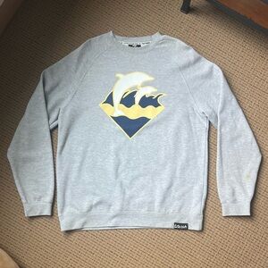 USED Men’s Pink Dolphin Gray Crewneck Sweatshirt